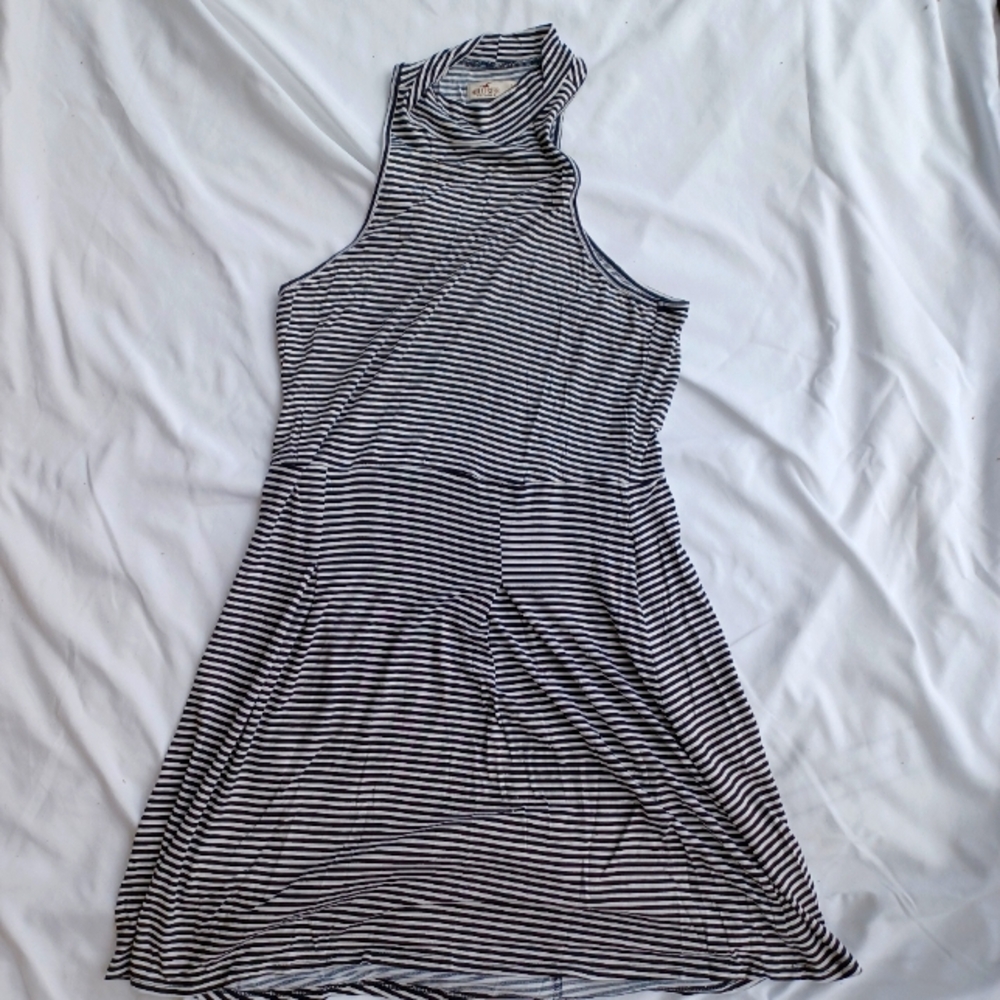 Hollister Women's Striped Mock Neck Halter Dress